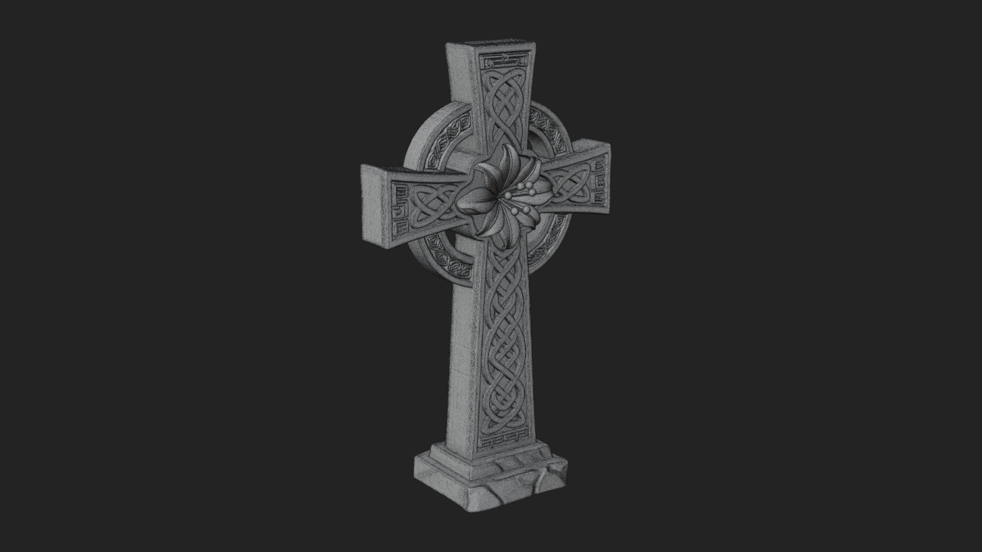 Carved Relief Wall Cross Design 203 3D Print Model 3D Model