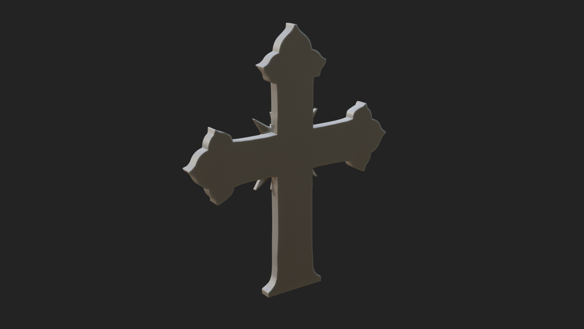 Carved Relief Wall Cross Design 204 3D Print Model 3D Model