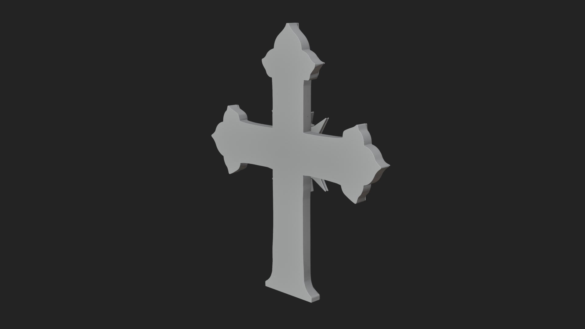 Carved Relief Wall Cross Design 204 3D Print Model 3D Model
