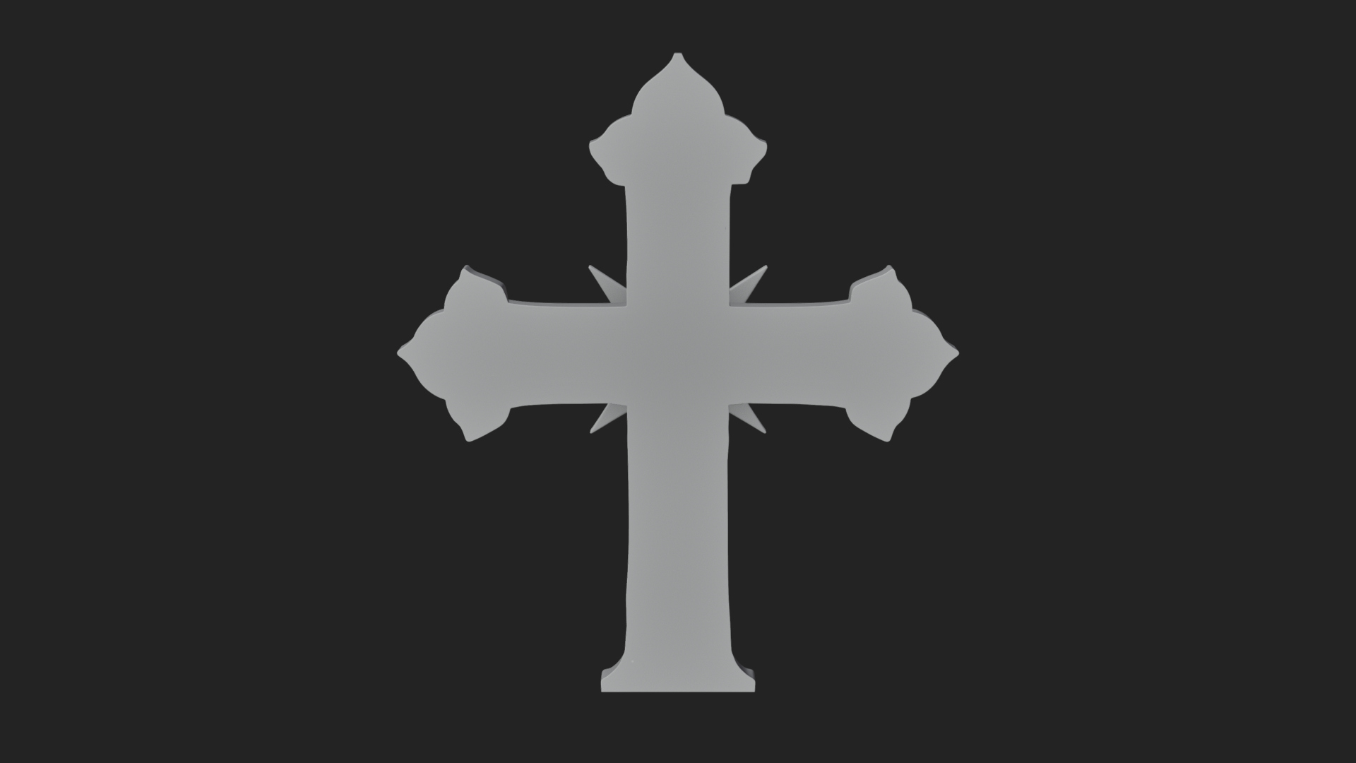 Carved Relief Wall Cross Design 204 3D Print Model 3D Model