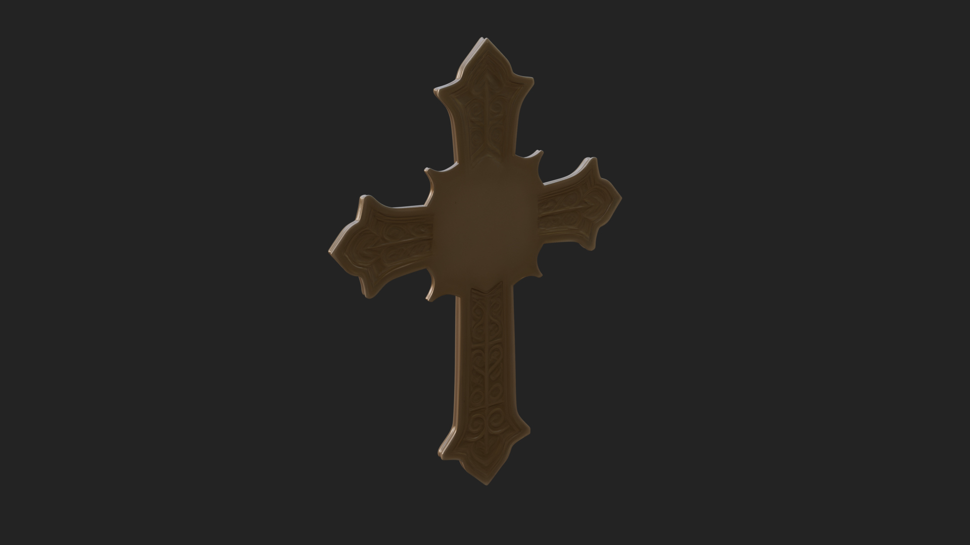 Carved Relief Wall Cross Design 206 3D Print Model 3D Model