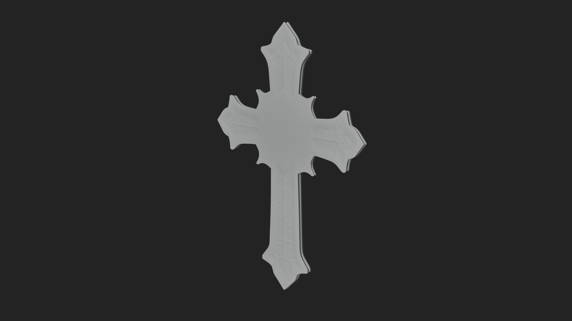 Carved Relief Wall Cross Design 206 3D Print Model 3D Model
