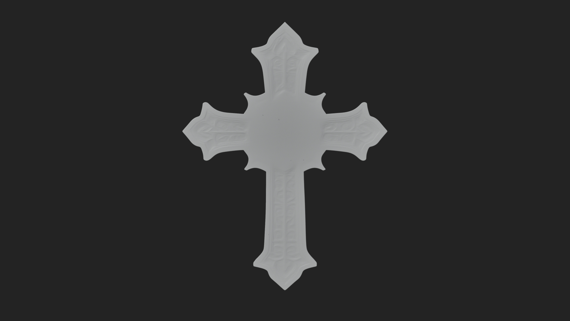 Carved Relief Wall Cross Design 206 3D Print Model 3D Model