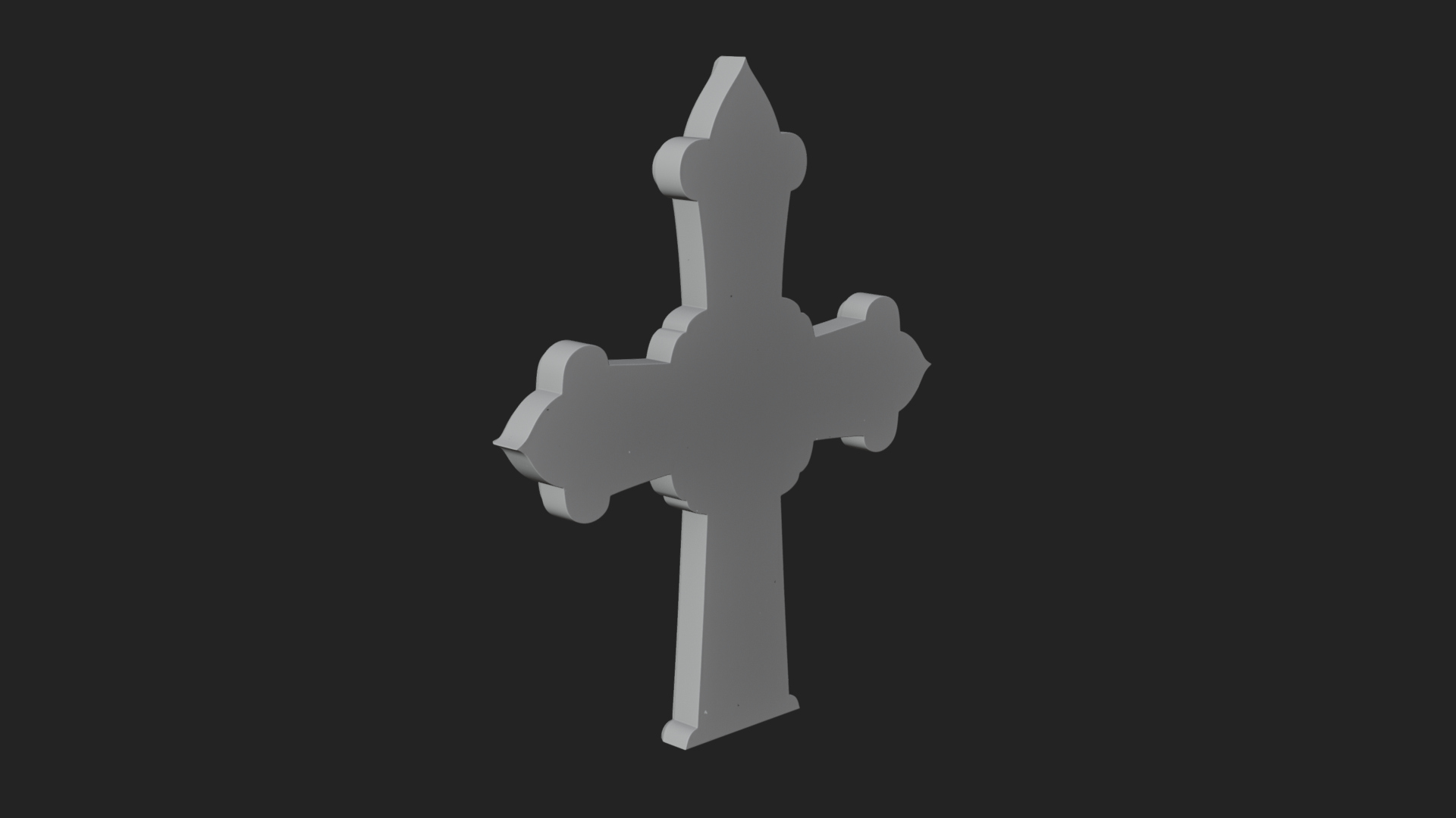 Carved Relief Wall Cross Design 208 3D Print Model 3D Model