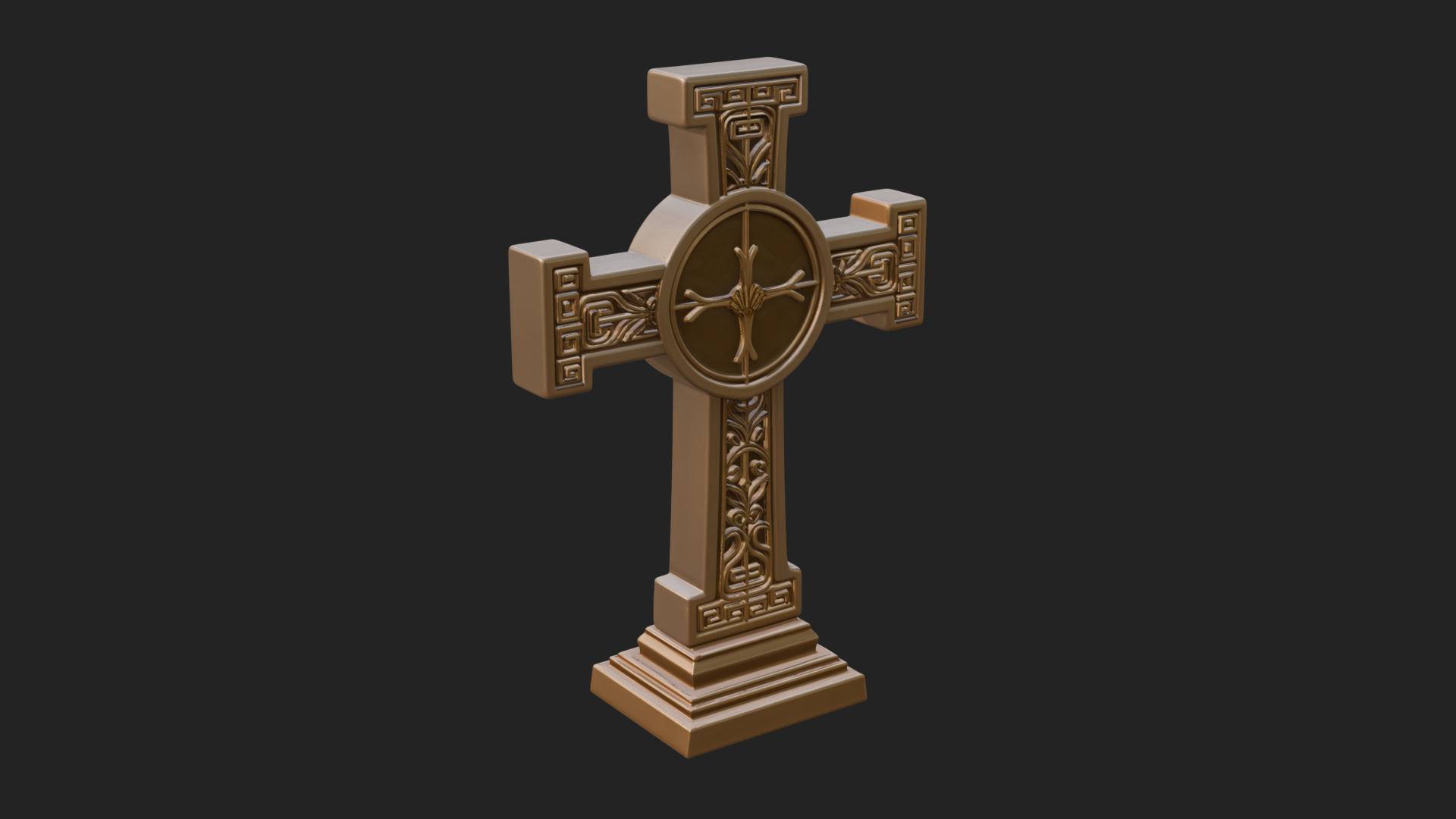 Carved Relief Wall Cross Design 209 3D Print Model 3D Model