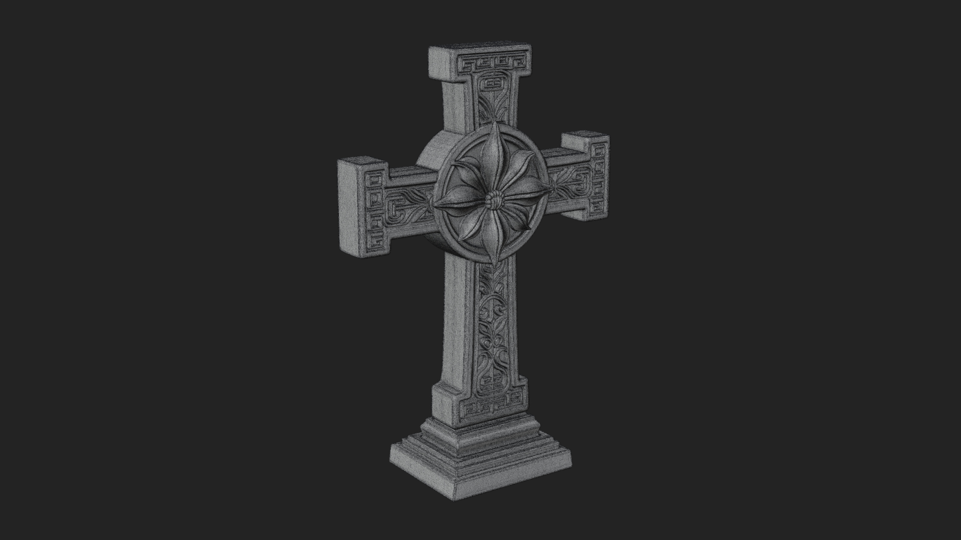Carved Relief Wall Cross Design 209 3D Print Model 3D Model