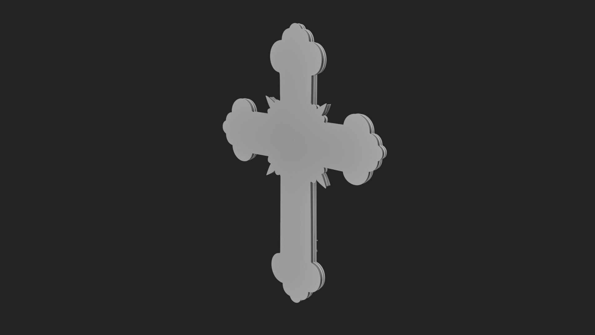Carved Relief Wall Cross Design 21 3D Print Model 3D Model