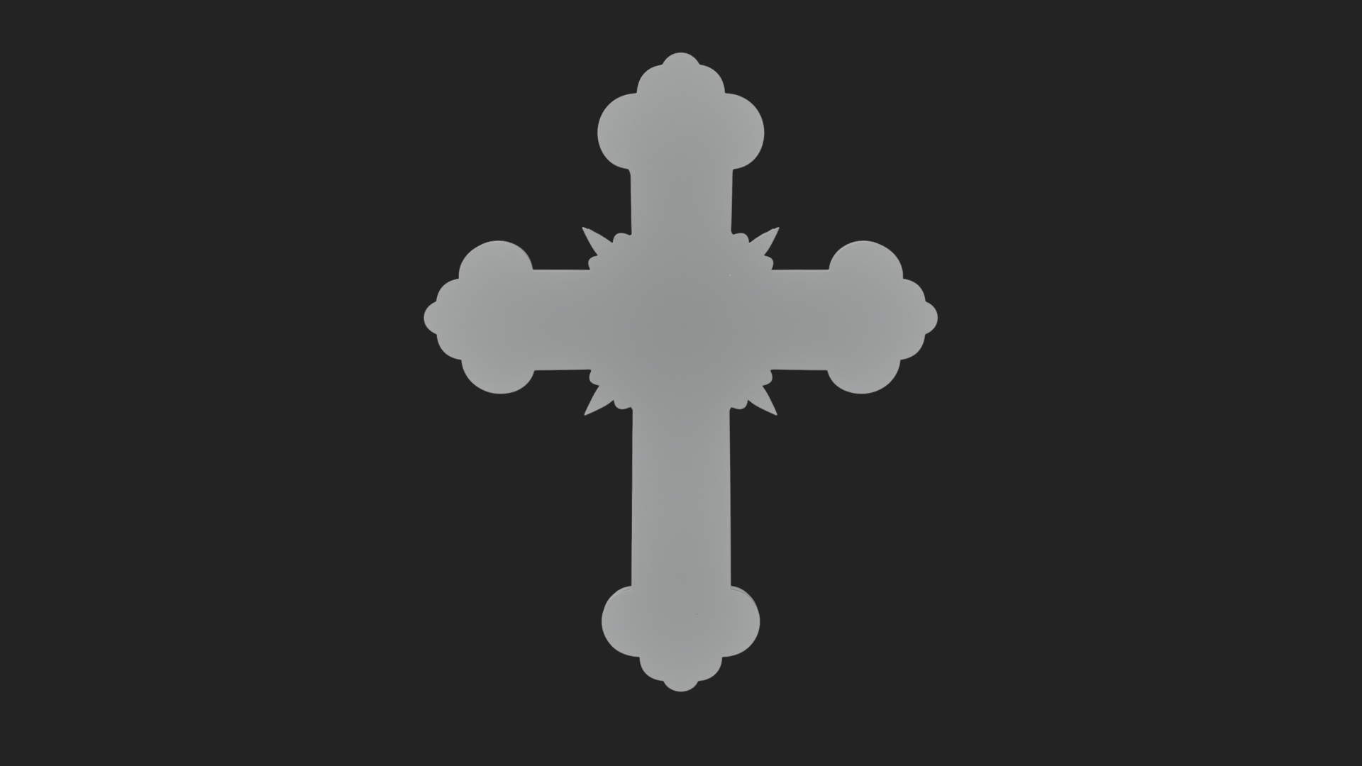 Carved Relief Wall Cross Design 21 3D Print Model 3D Model