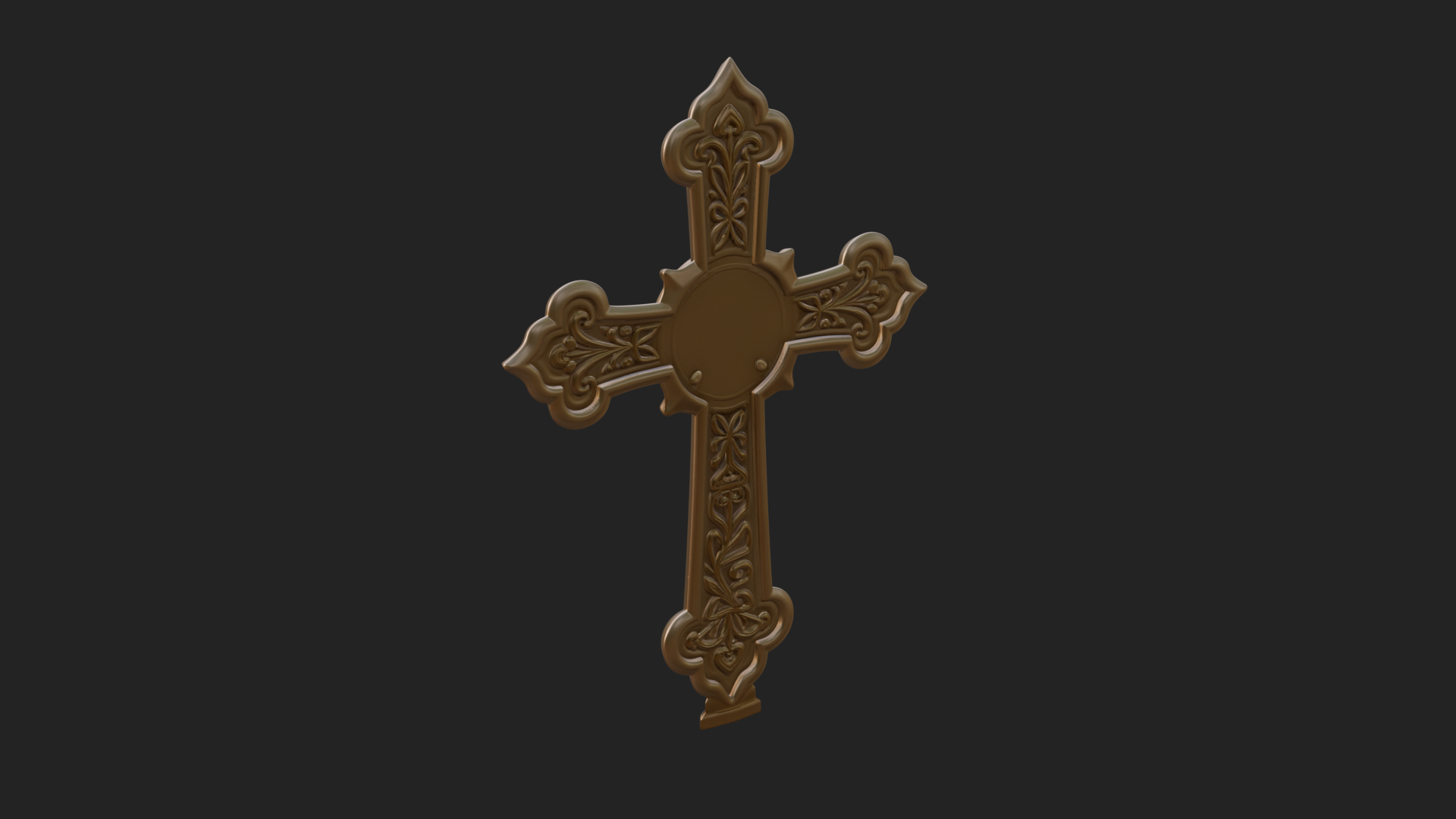 Carved Relief Wall Cross Design 210 3D Print Model 3D Model