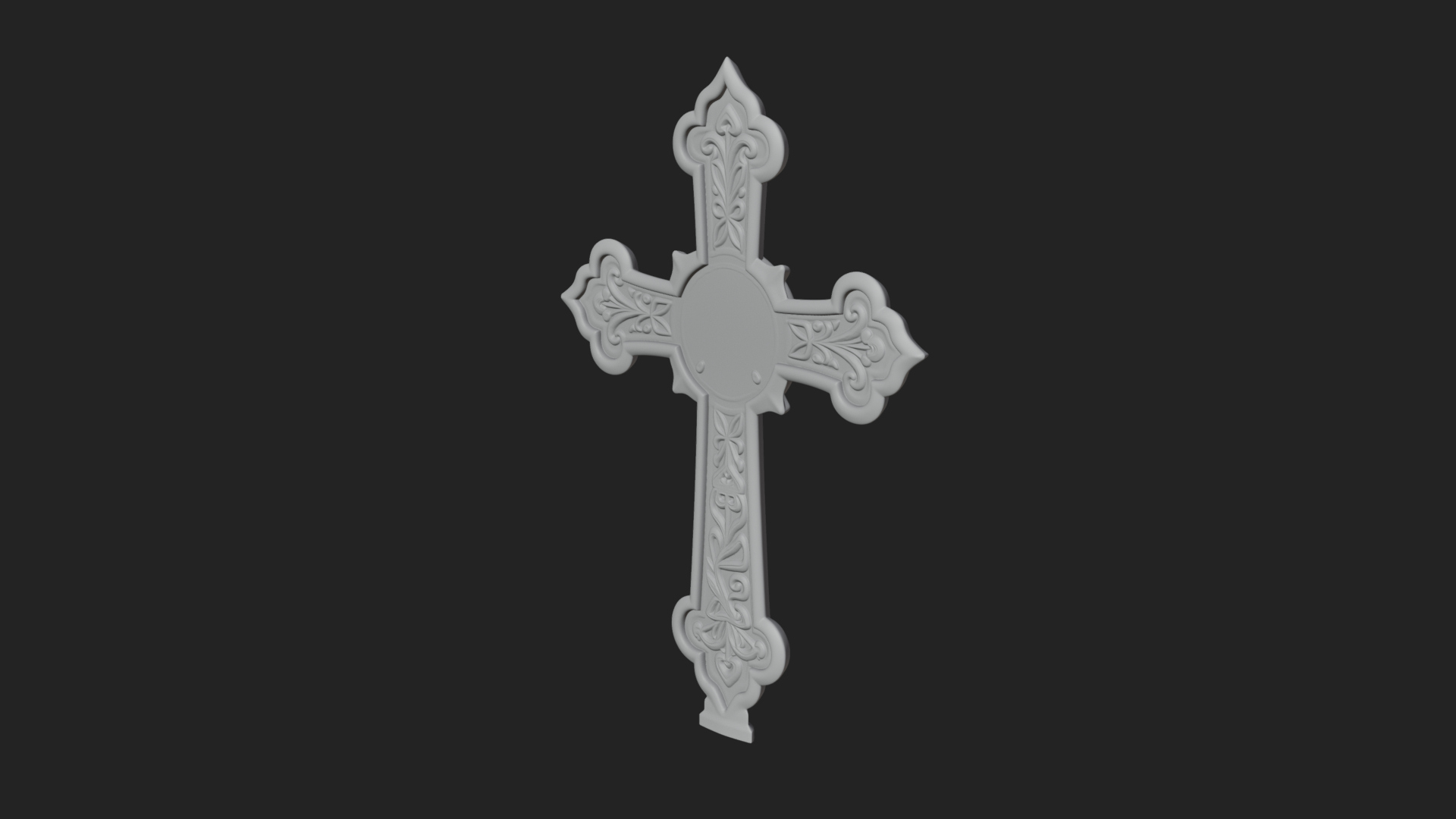 Carved Relief Wall Cross Design 210 3D Print Model 3D Model
