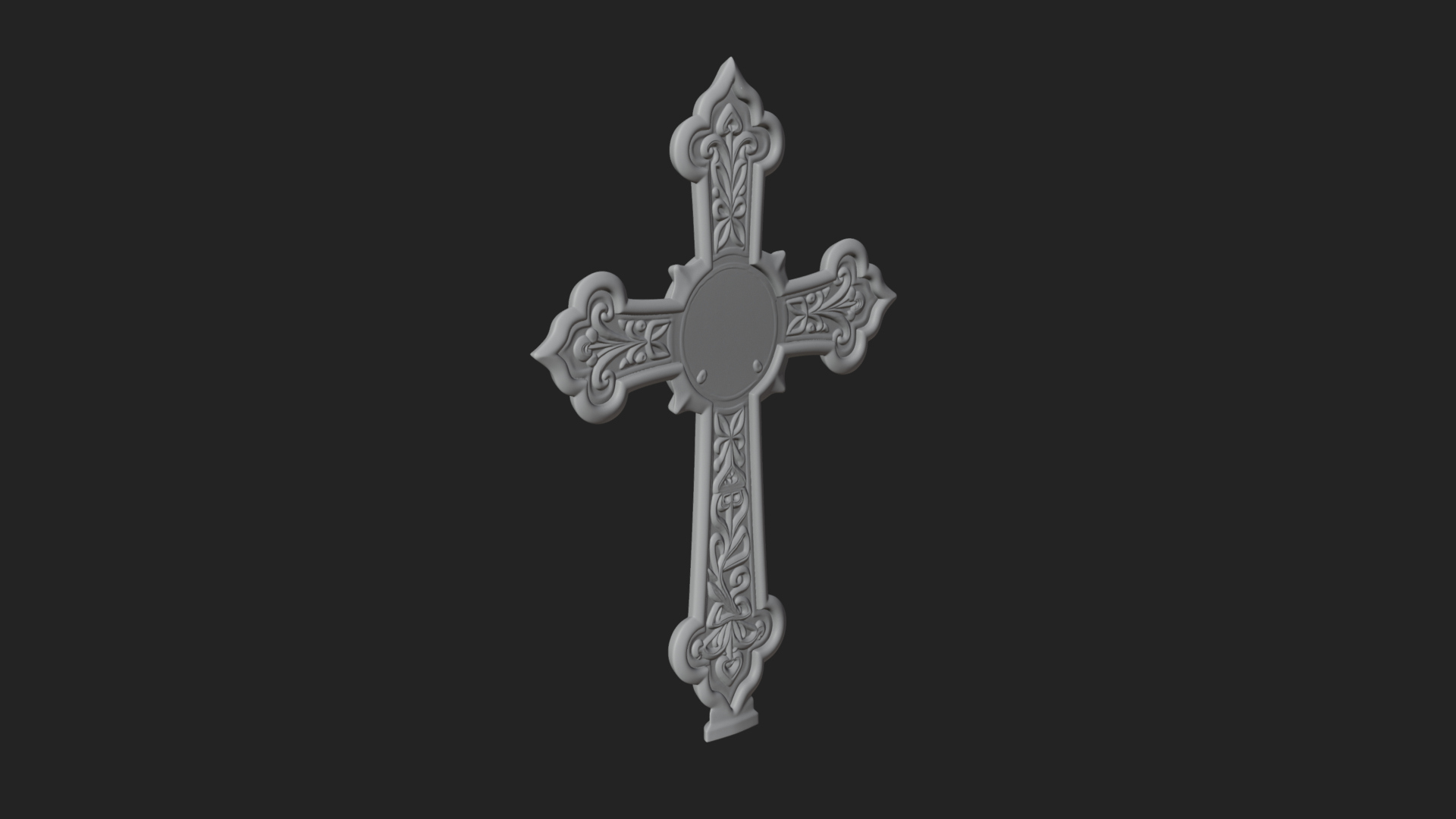 Carved Relief Wall Cross Design 210 3D Print Model 3D Model