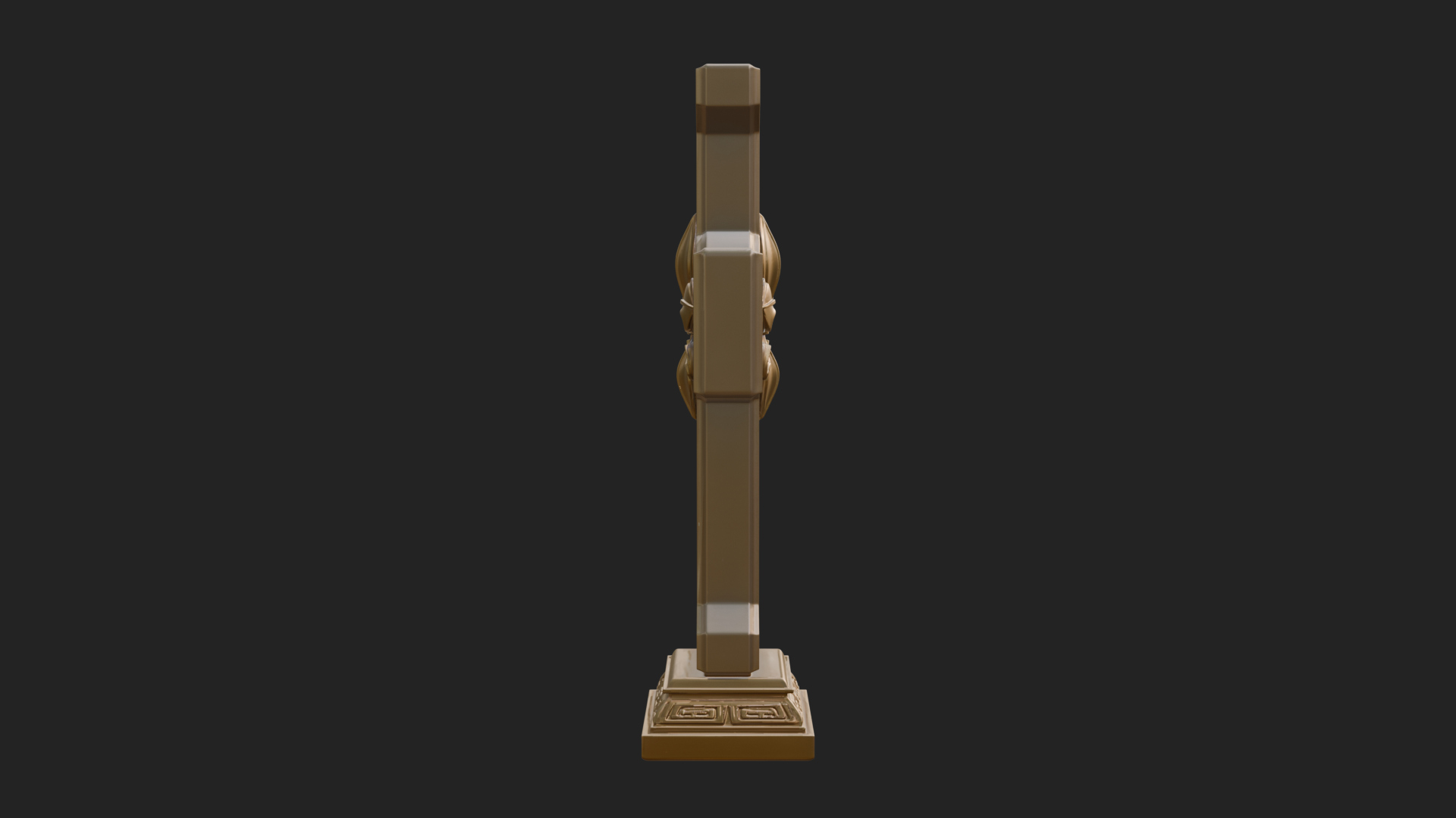Carved Relief Wall Cross Design 211 3D Print Model 3D Model