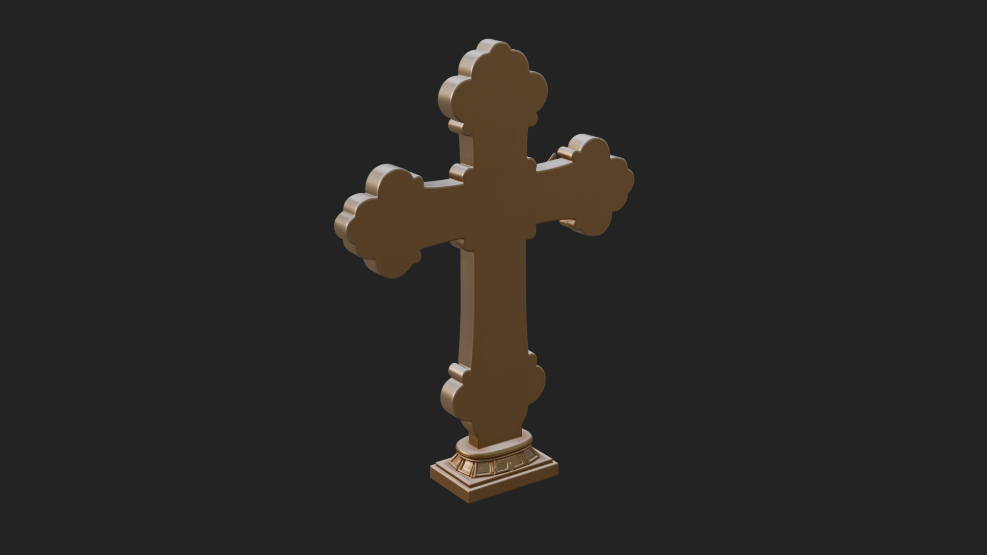 Carved Relief Wall Cross Design 213 3D Print Model 3D Model