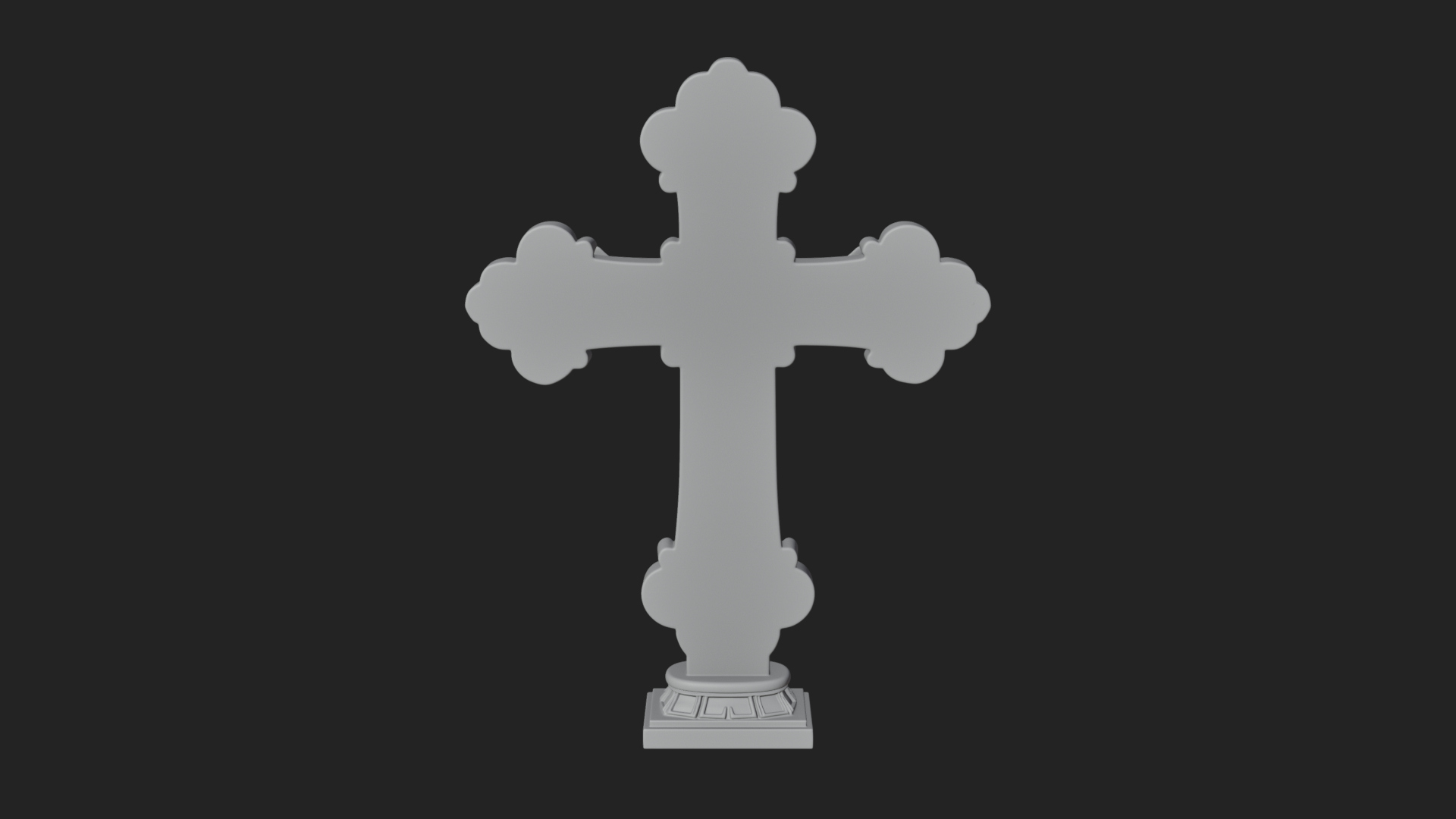 Carved Relief Wall Cross Design 213 3D Print Model 3D Model