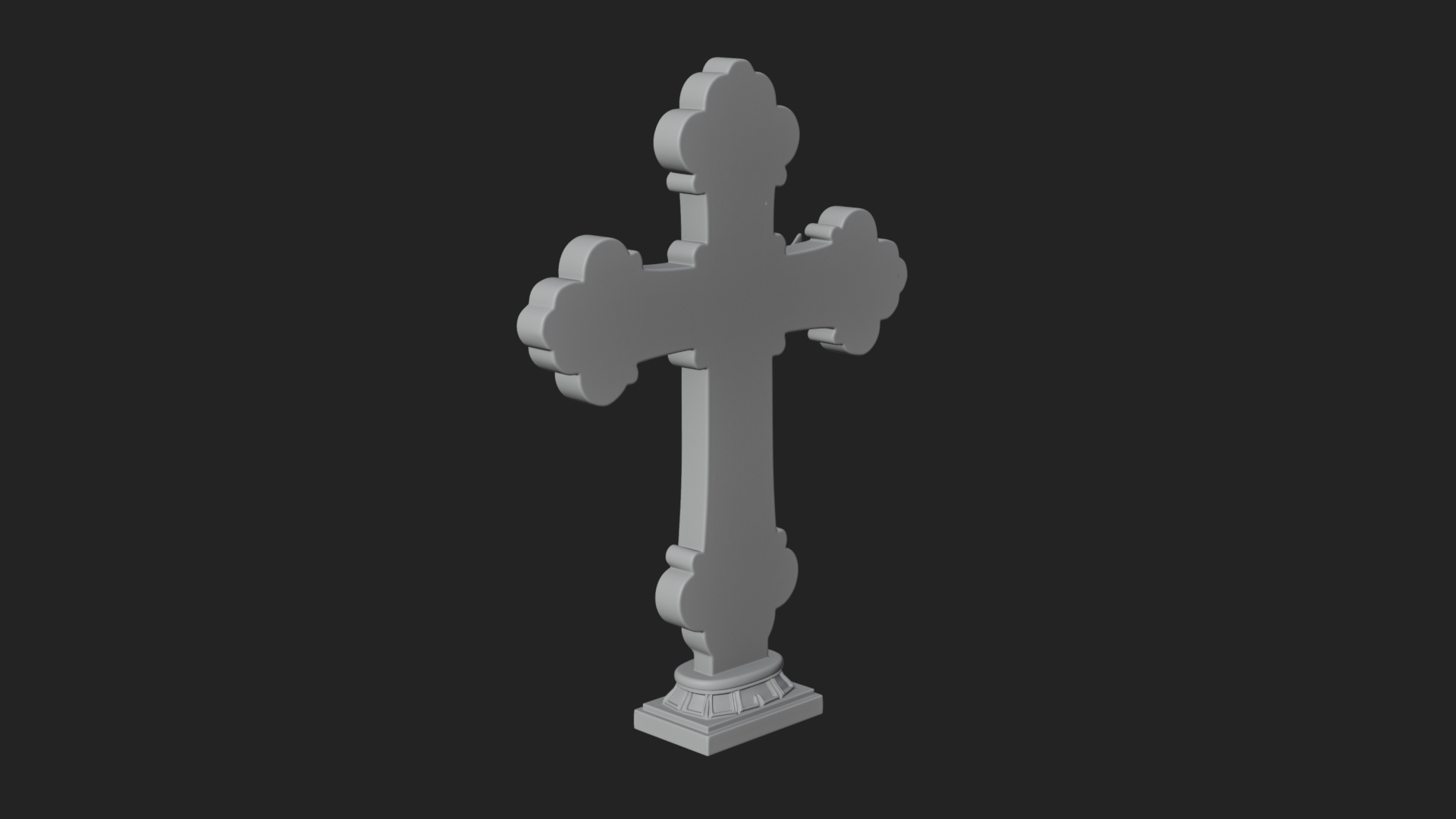 Carved Relief Wall Cross Design 213 3D Print Model 3D Model