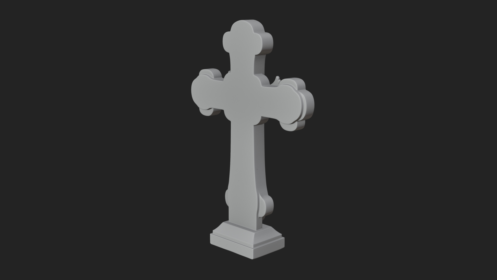 Carved Relief Wall Cross Design 214 3D Print Model 3D Model