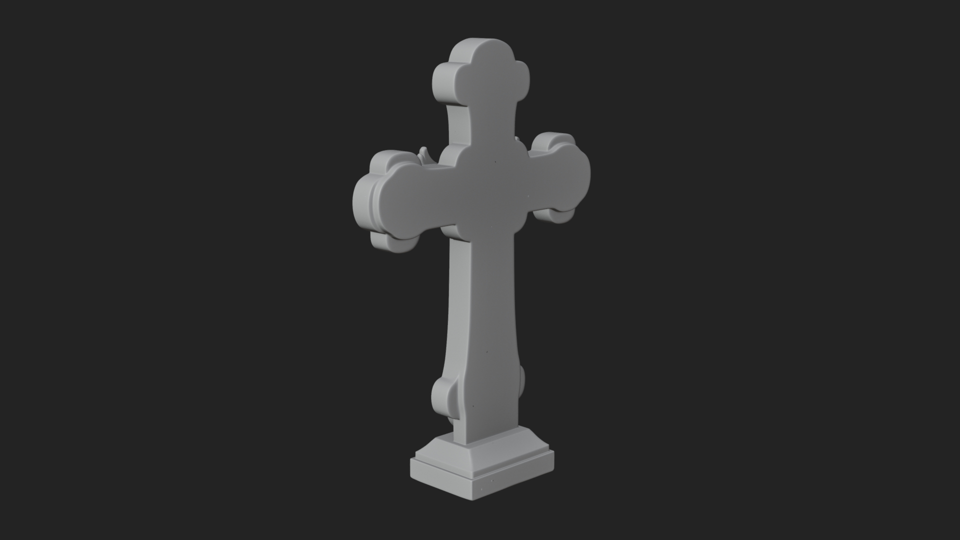 Carved Relief Wall Cross Design 214 3D Print Model 3D Model