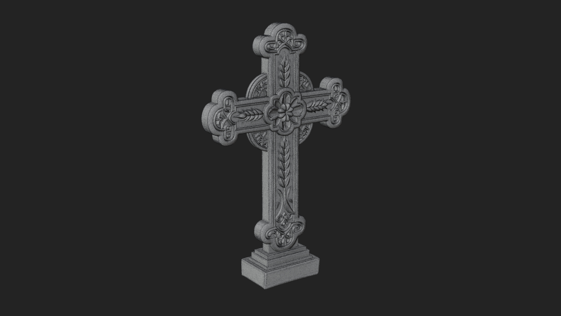 Carved Relief Wall Cross Design 215 3D Print Model 3D Model