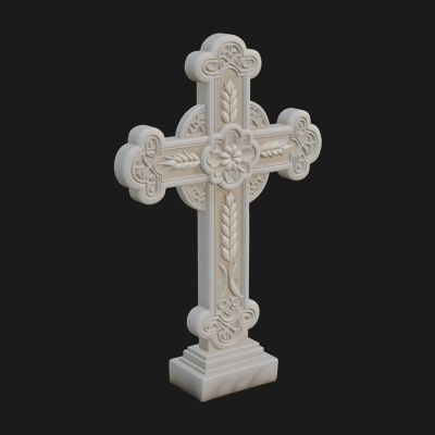 Carved Relief Wall Cross Design 215 3D Print Model