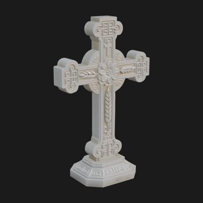 Carved Relief Wall Cross Design 218 3D Print Model