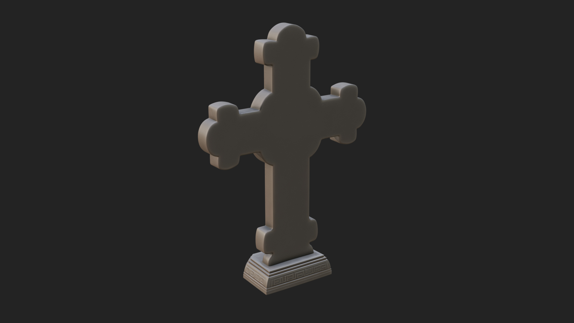 Carved Relief Wall Cross Design 22 3D Print Model 3D Model