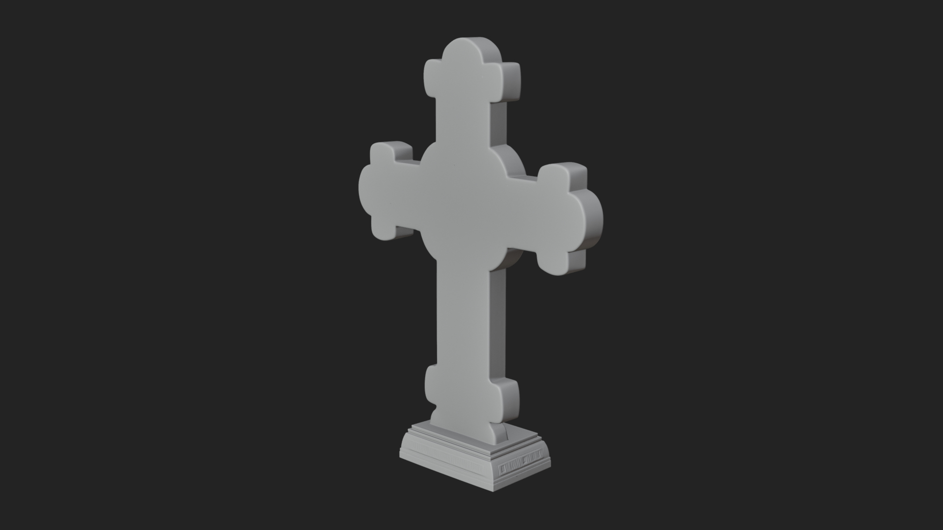 Carved Relief Wall Cross Design 22 3D Print Model 3D Model