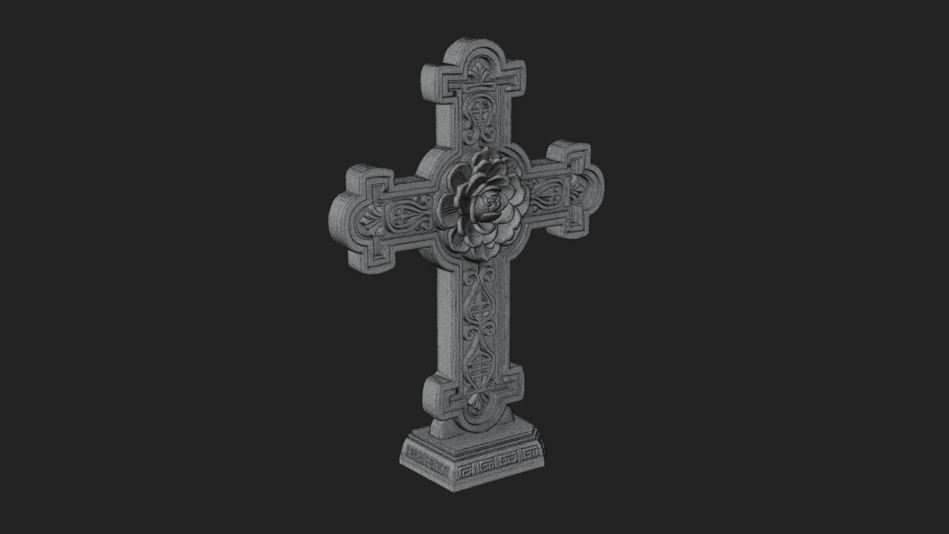 Carved Relief Wall Cross Design 22 3D Print Model 3D Model