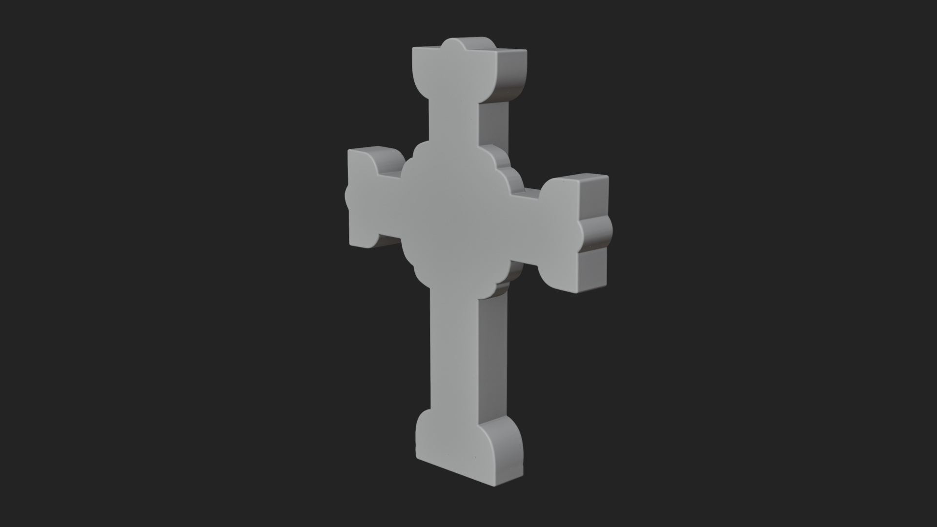 Carved Relief Wall Cross Design 220 3D Print Model 3D Model