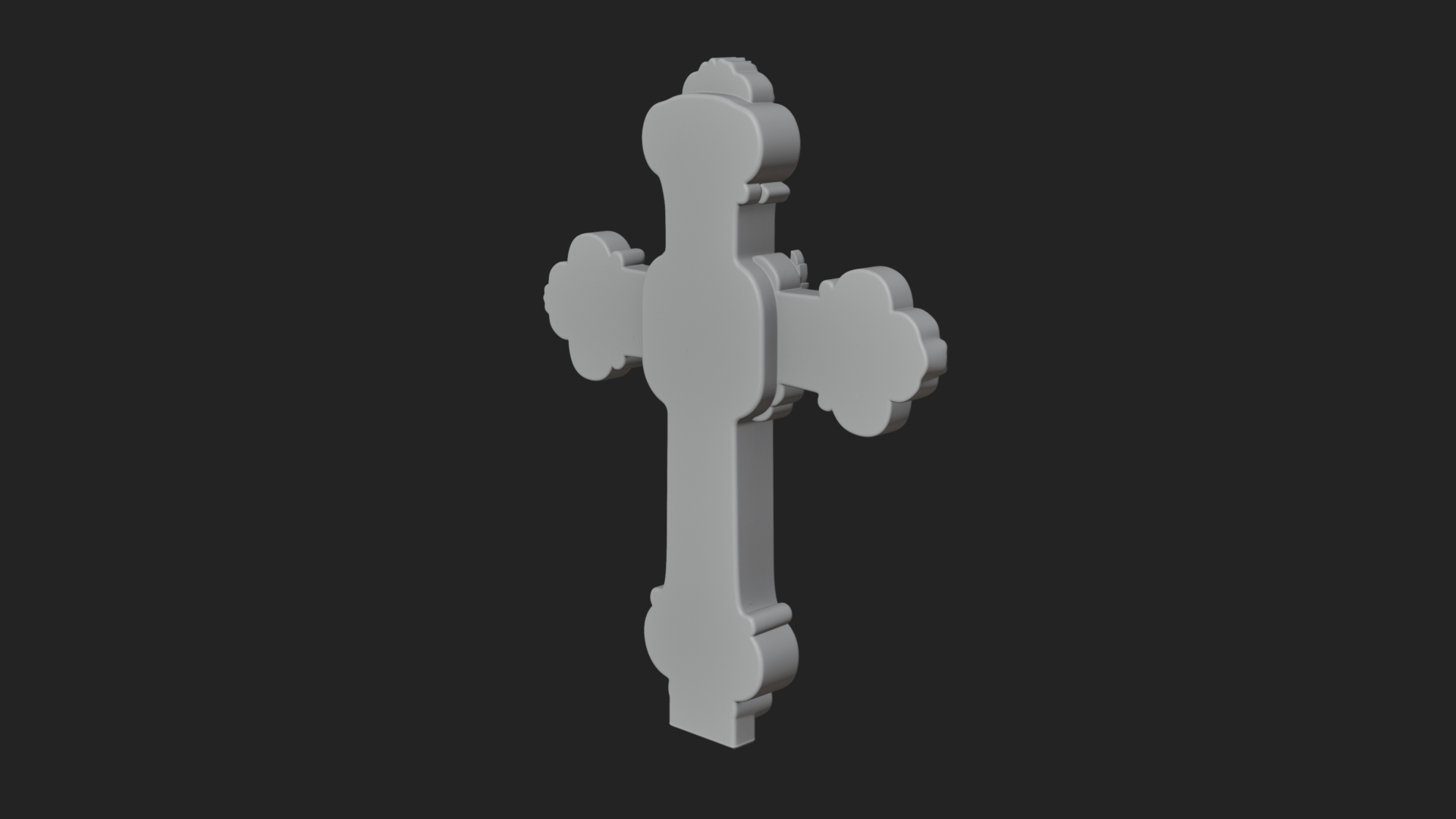 Carved Relief Wall Cross Design 221 3D Print Model 3D Model