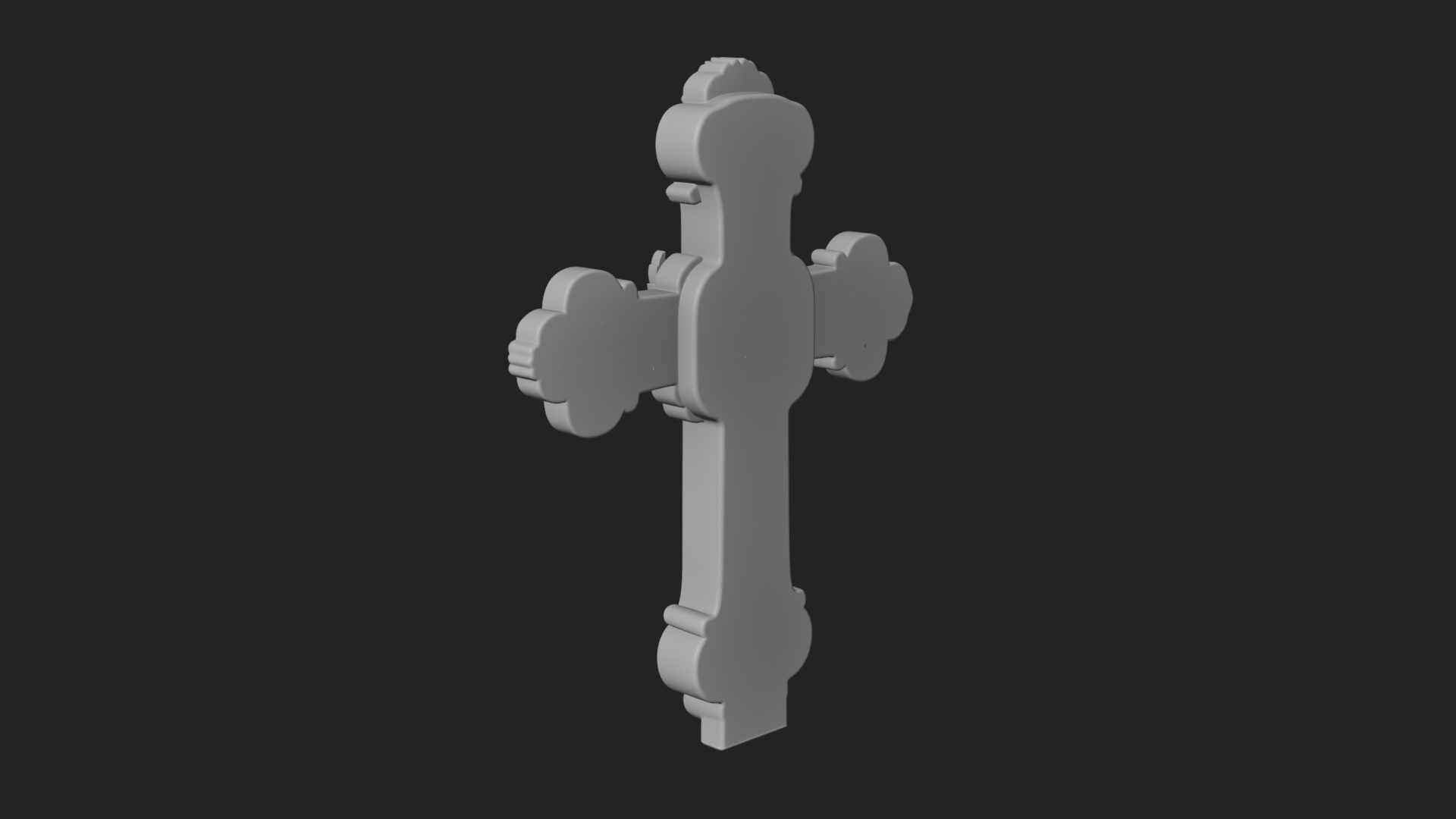 Carved Relief Wall Cross Design 221 3D Print Model 3D Model