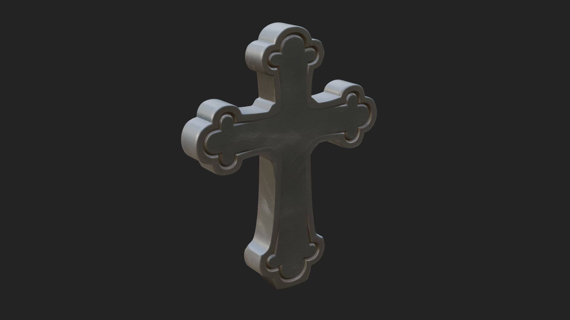 Carved Relief Wall Cross Design 222 3D Print Model 3D Model
