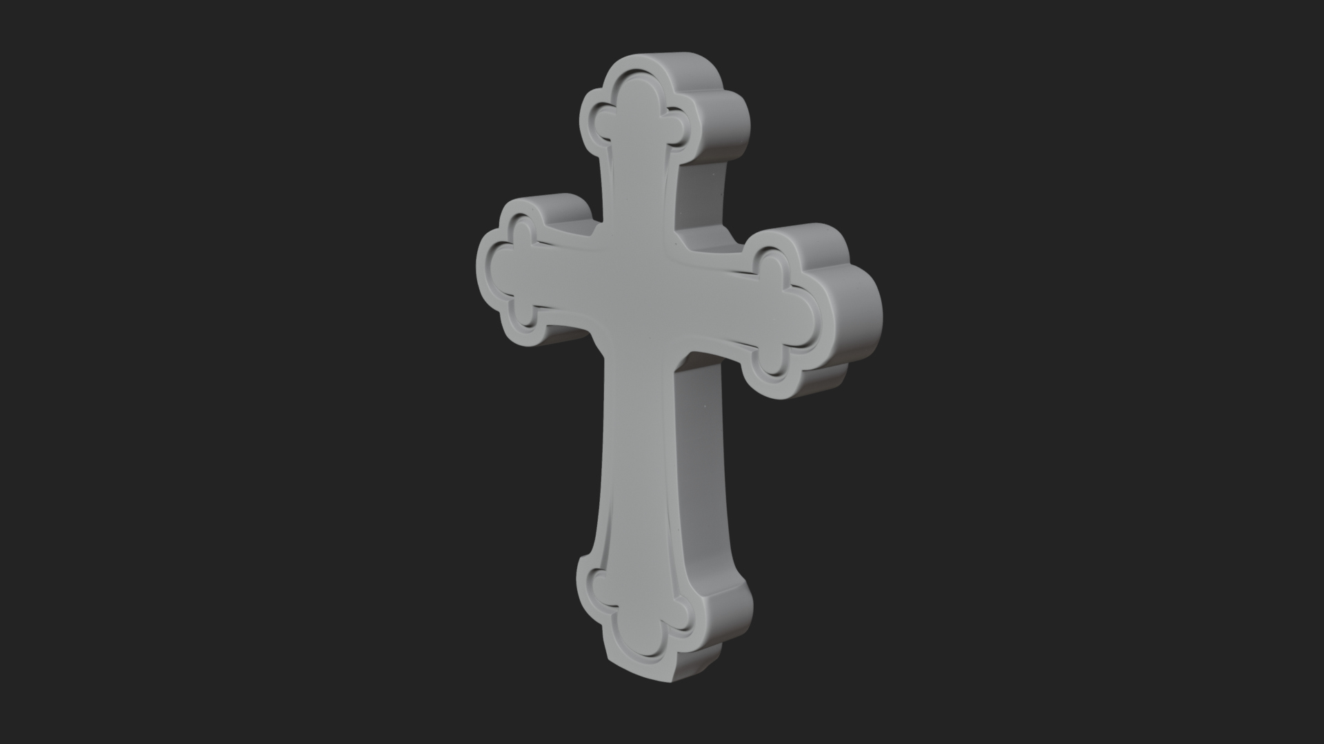 Carved Relief Wall Cross Design 222 3D Print Model 3D Model