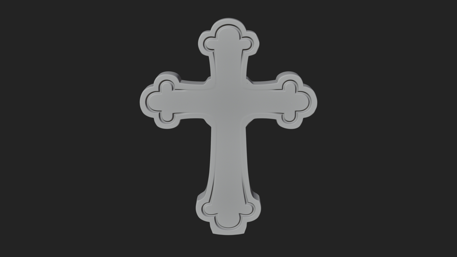 Carved Relief Wall Cross Design 222 3D Print Model 3D Model