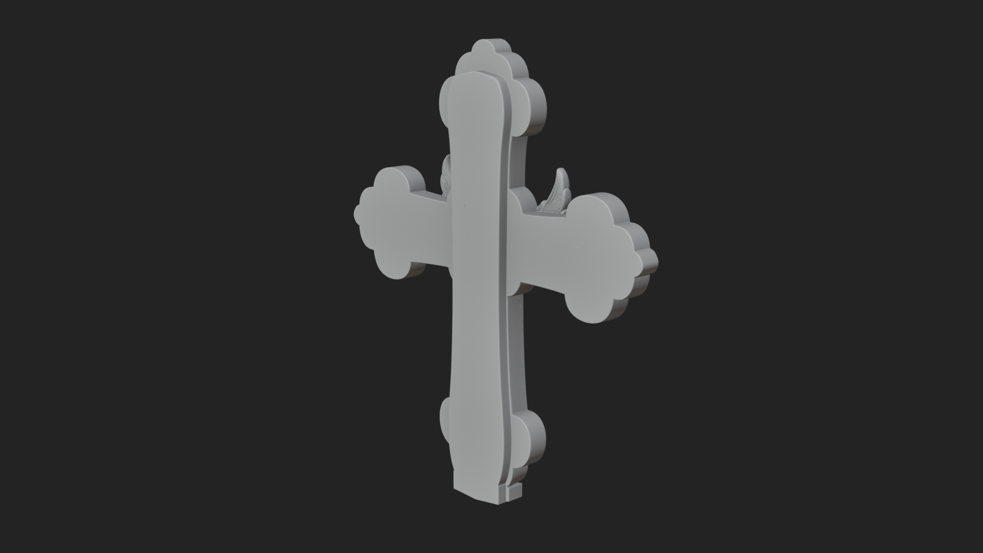 Carved Relief Wall Cross Design 223 3D Print Model 3D Model