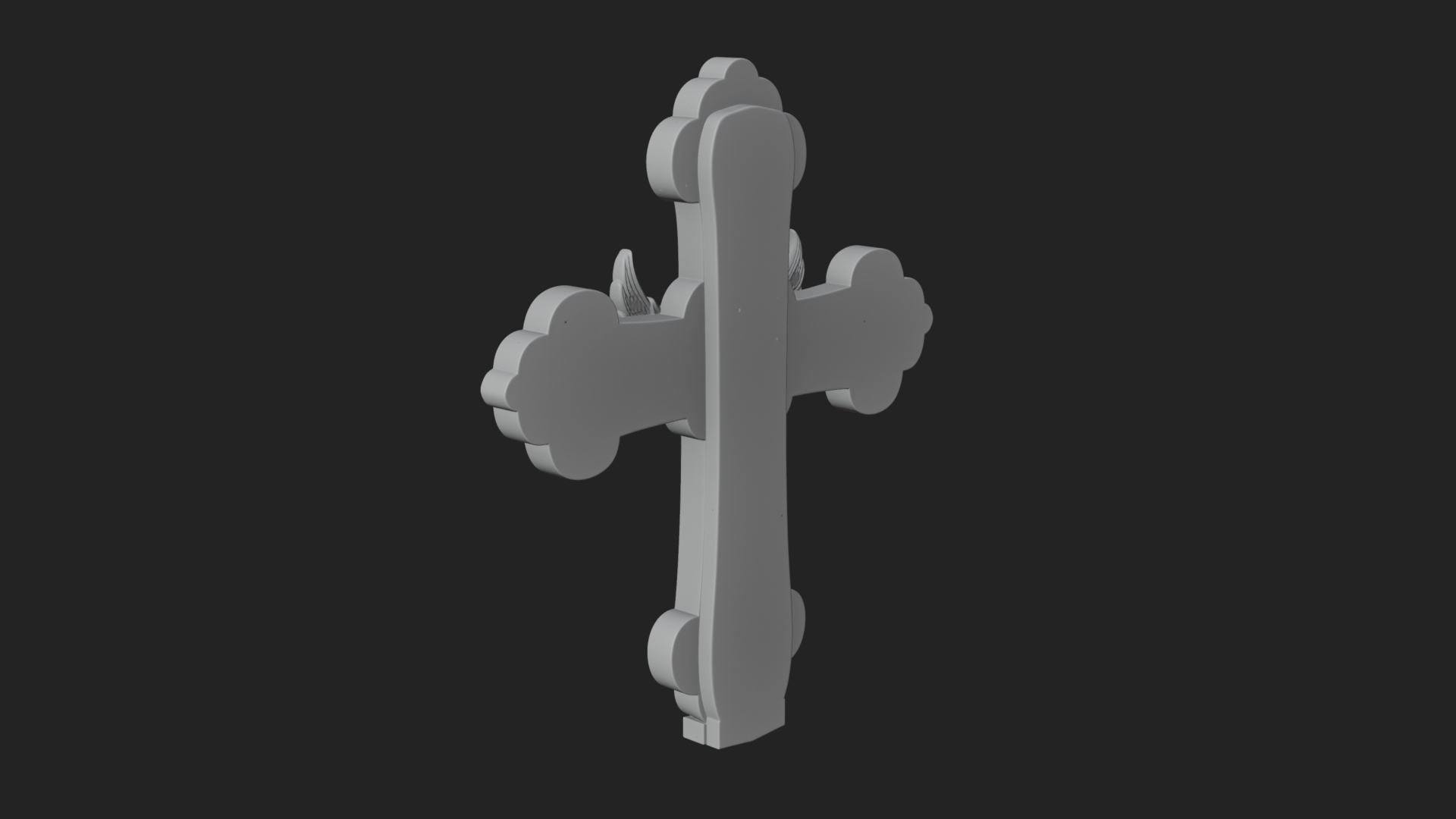 Carved Relief Wall Cross Design 223 3D Print Model 3D Model