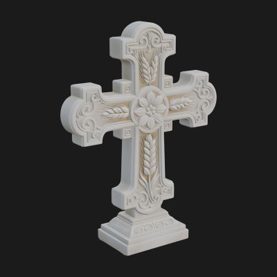 Carved Relief Wall Cross Design 224 3D Print Model