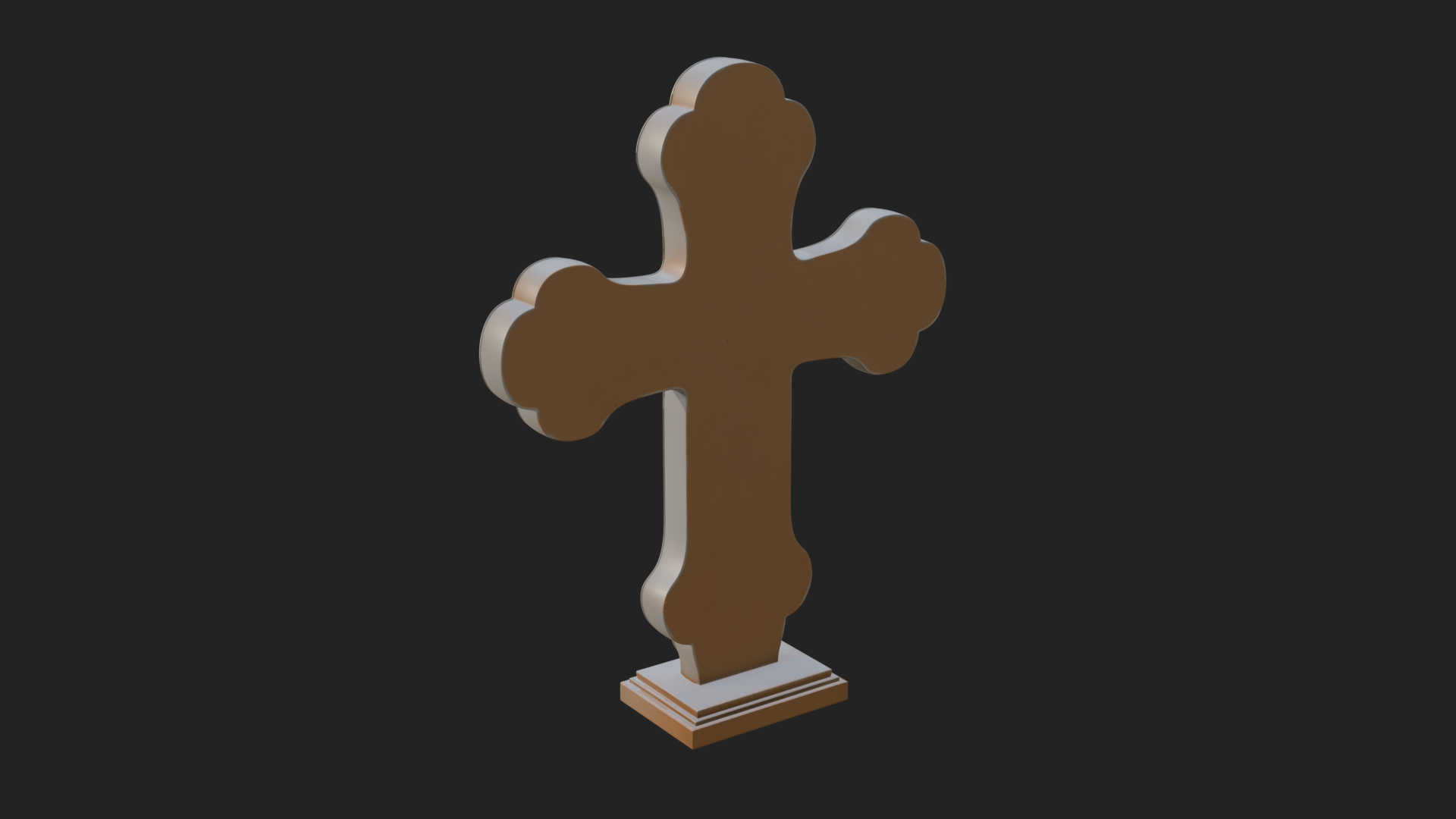 Carved Relief Wall Cross Design 225 3D Print Model 3D Model