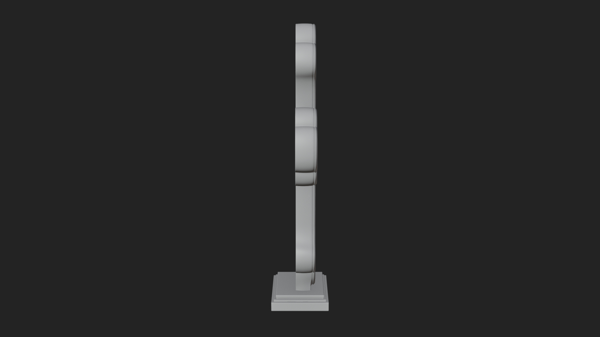 Carved Relief Wall Cross Design 225 3D Print Model 3D Model