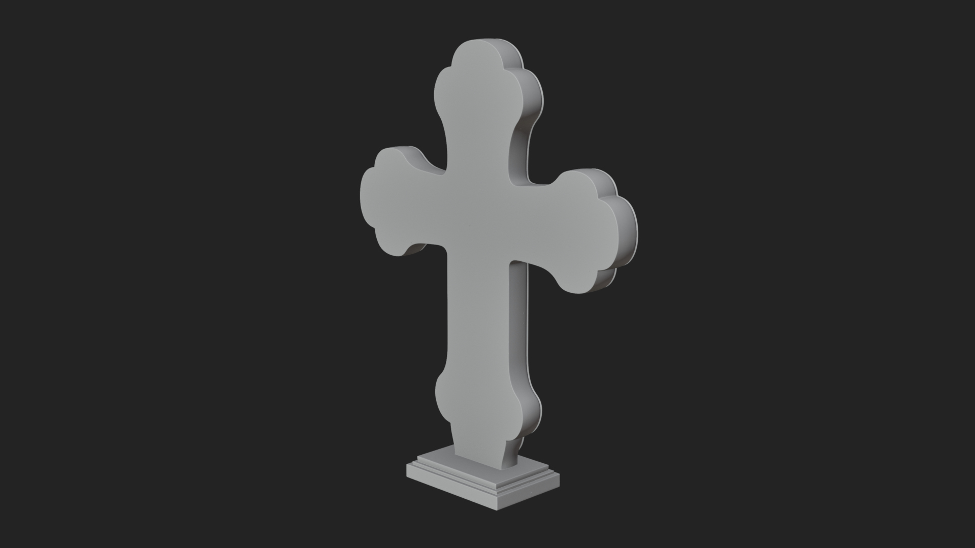 Carved Relief Wall Cross Design 225 3D Print Model 3D Model