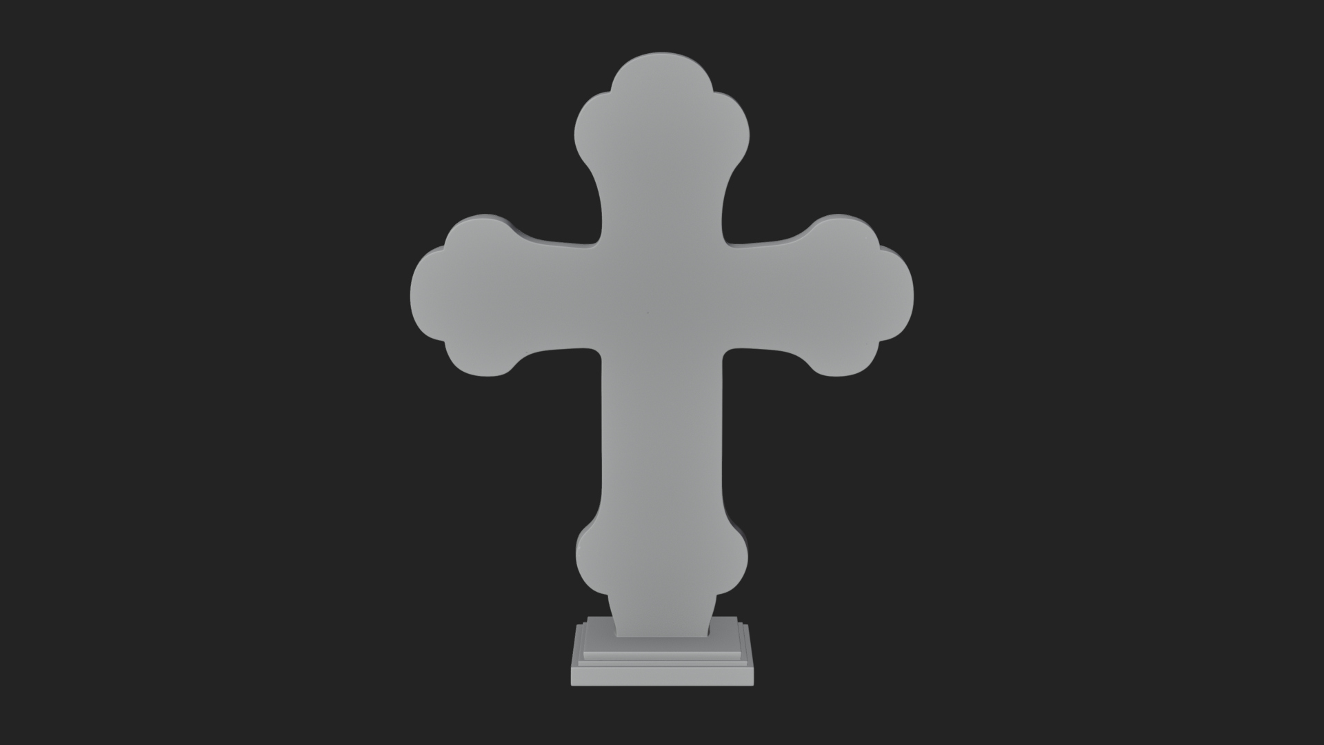 Carved Relief Wall Cross Design 225 3D Print Model 3D Model