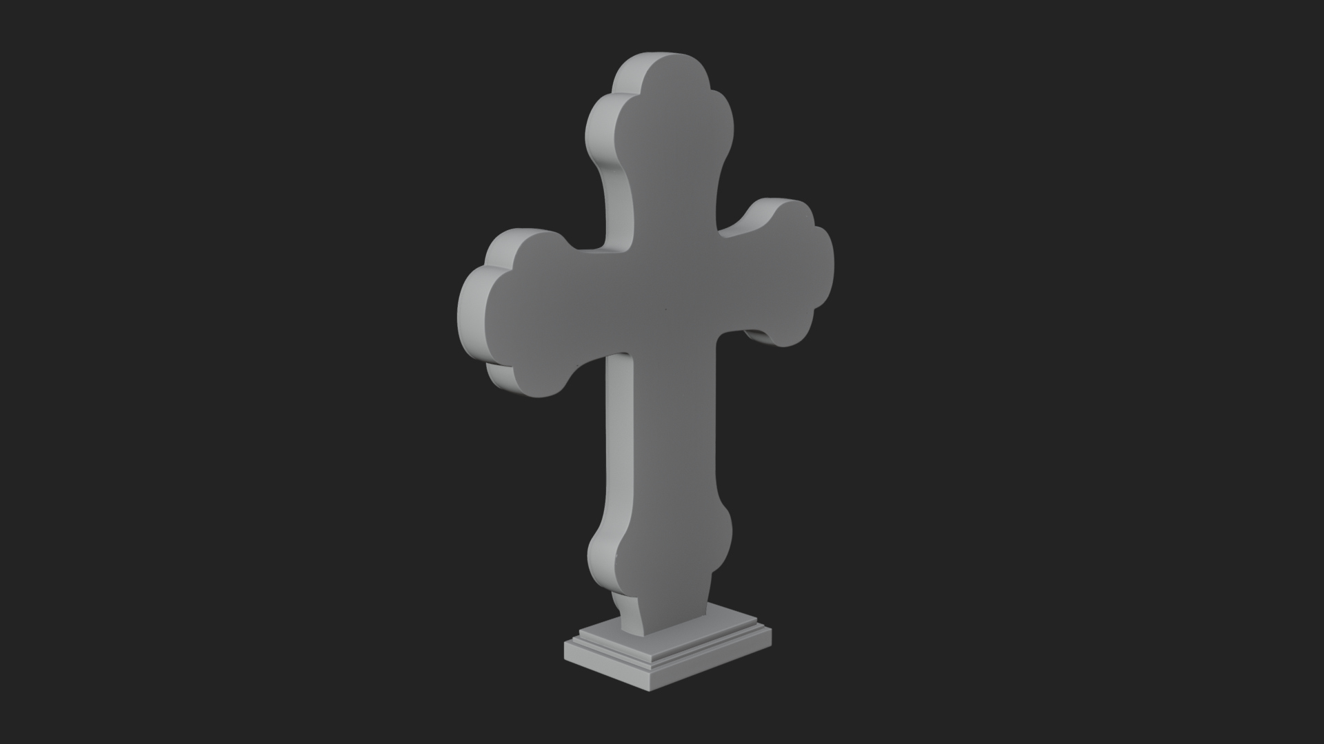 Carved Relief Wall Cross Design 225 3D Print Model 3D Model
