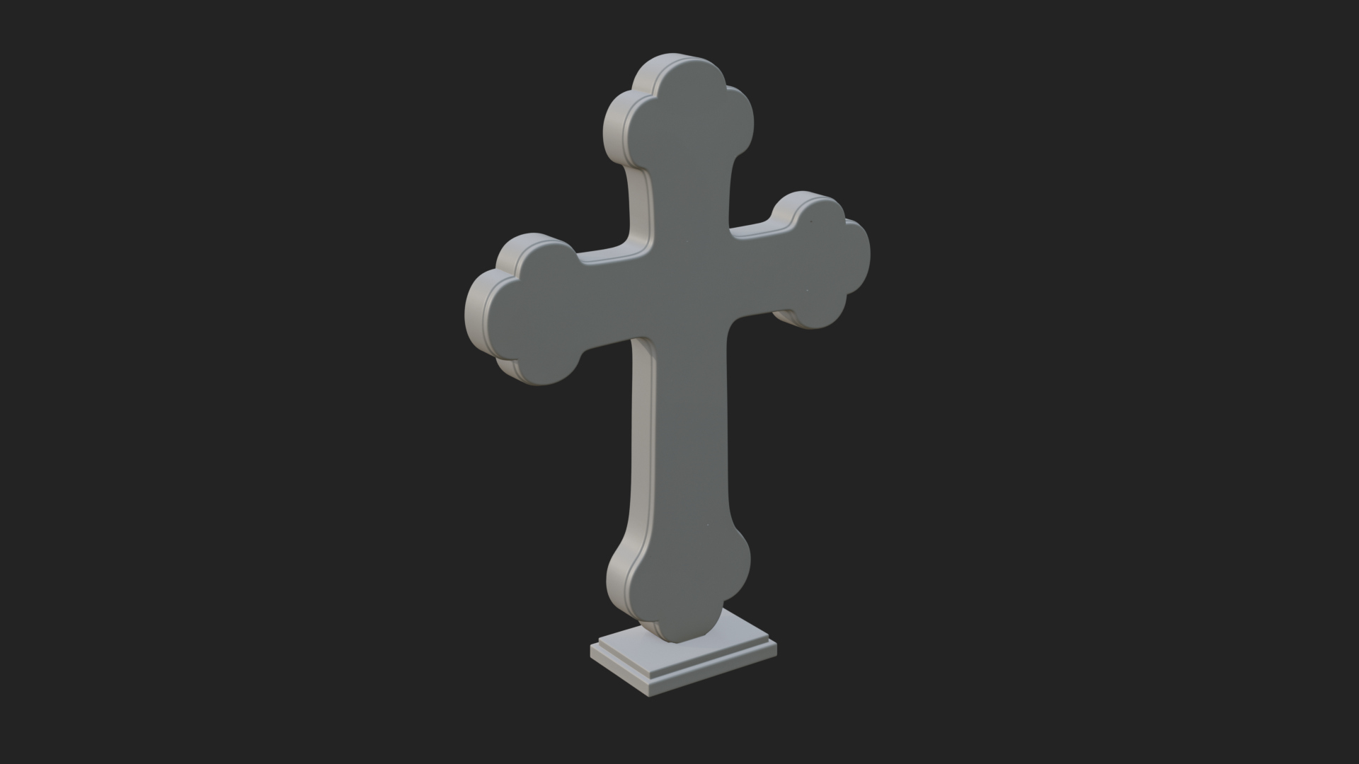 Carved Relief Wall Cross Design 230 3D Print Model 3D Model