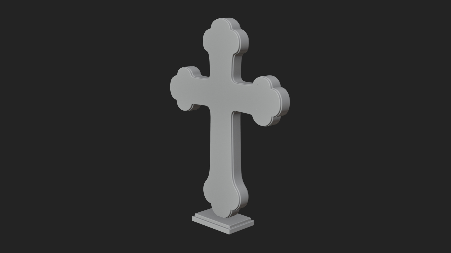 Carved Relief Wall Cross Design 230 3D Print Model 3D Model