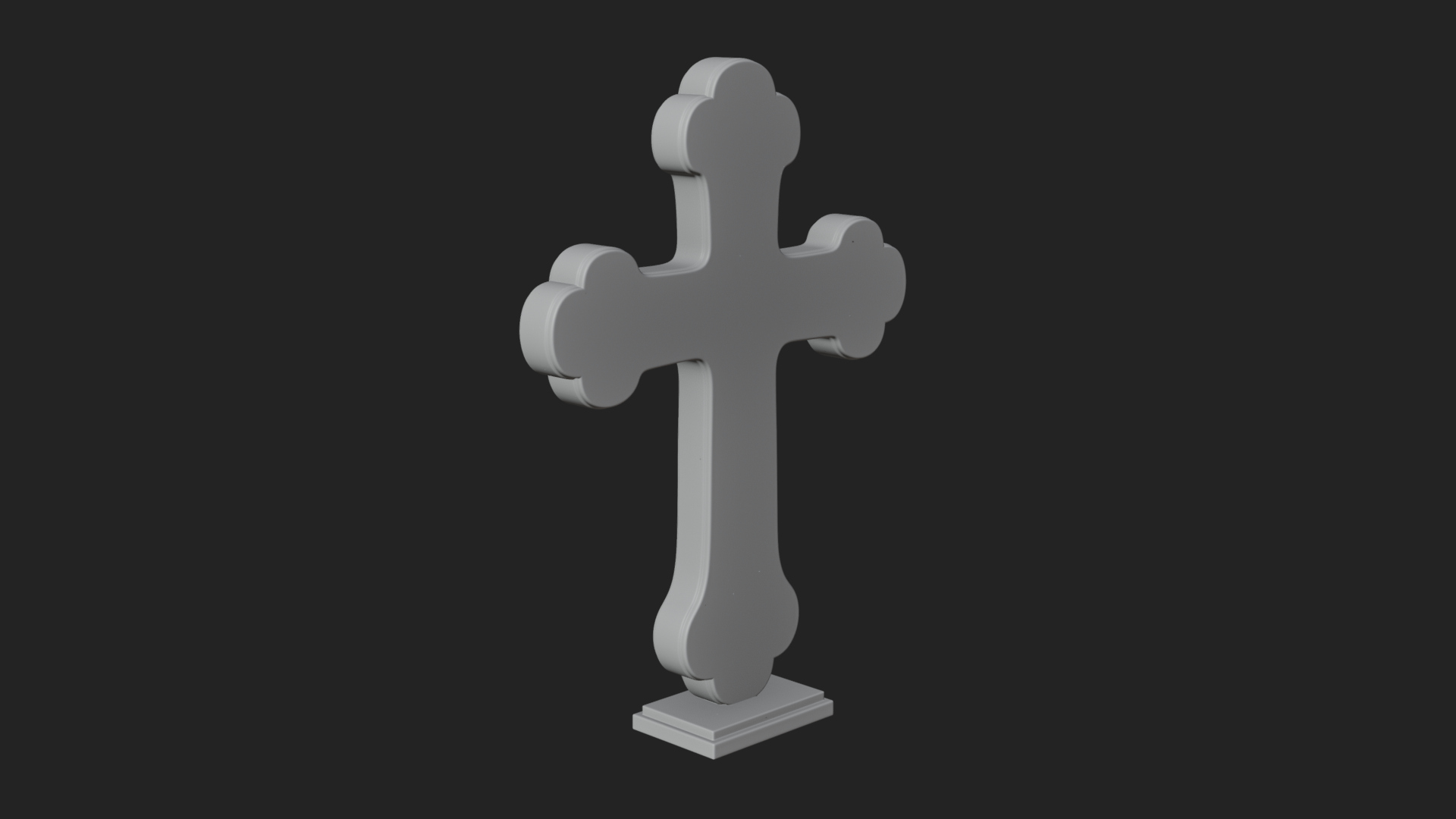 Carved Relief Wall Cross Design 230 3D Print Model 3D Model