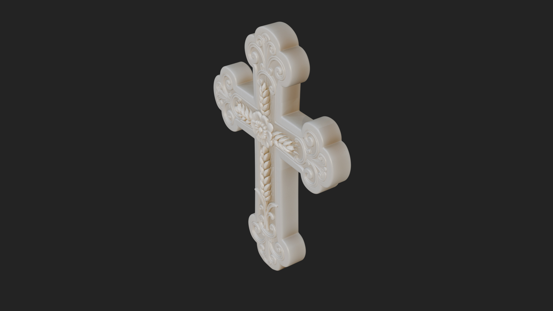 Carved Relief Wall Cross Design 231 3D Print Model 3D Model