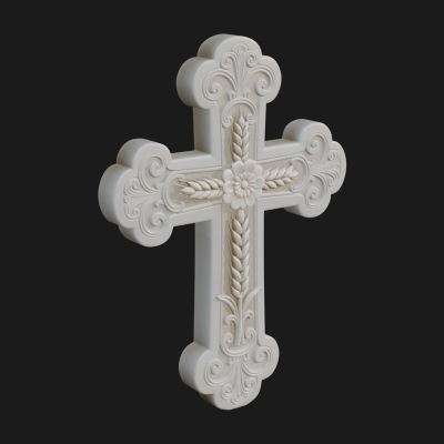 Carved Relief Wall Cross Design 231 3D Print Model
