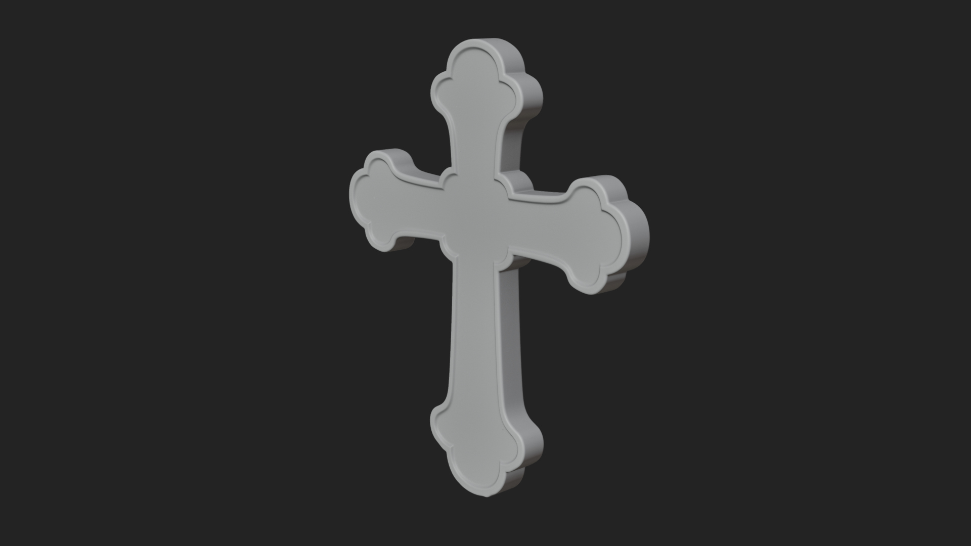 Carved Relief Wall Cross Design 232 3D Print Model 3D Model