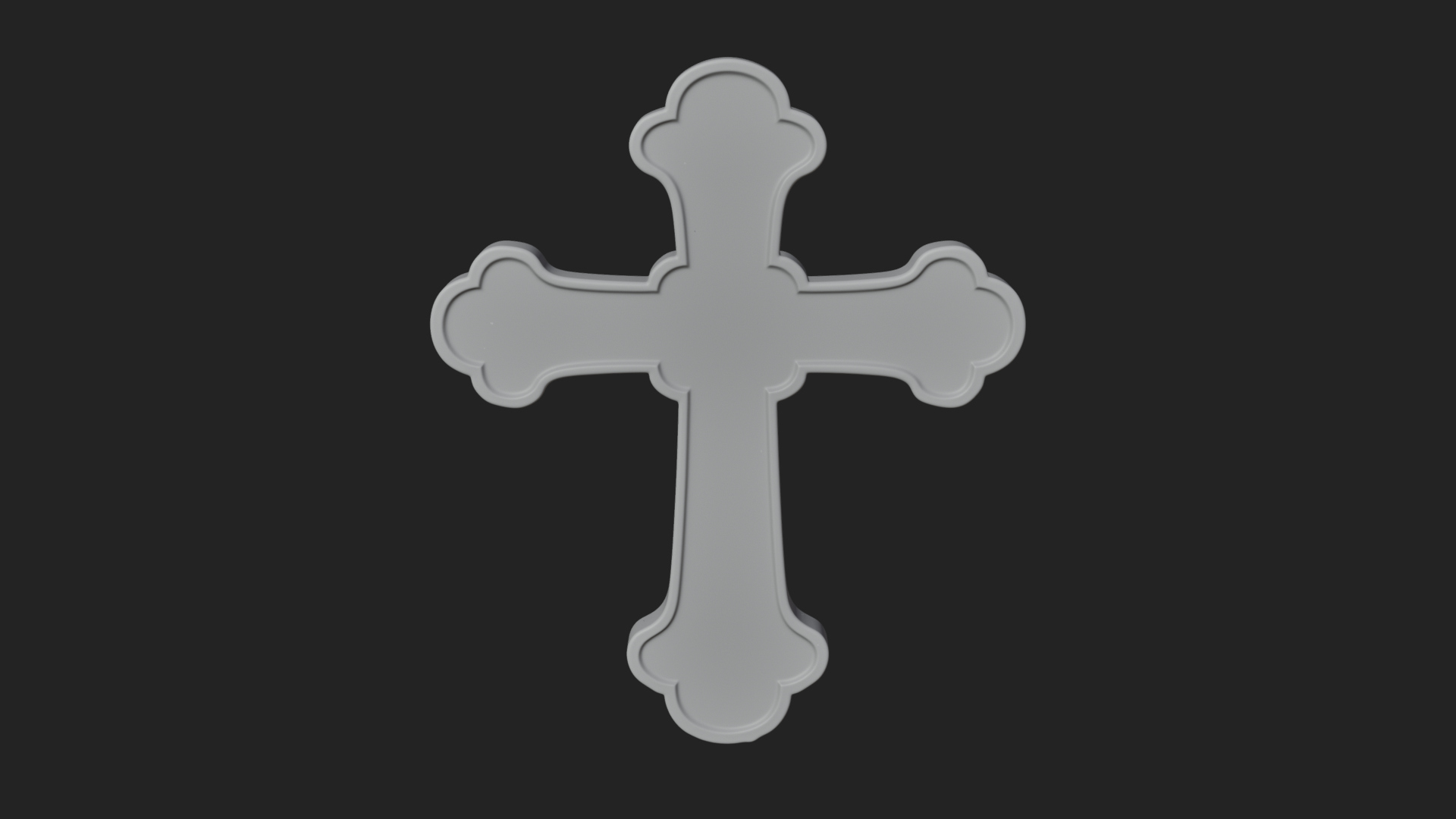 Carved Relief Wall Cross Design 232 3D Print Model 3D Model