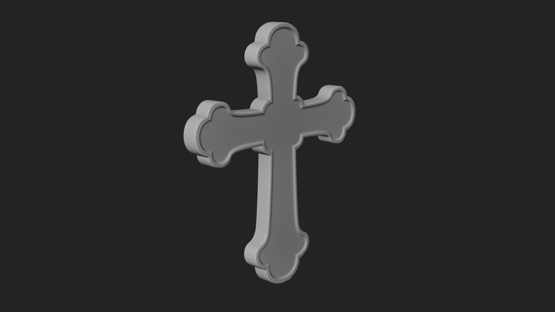 Carved Relief Wall Cross Design 232 3D Print Model 3D Model