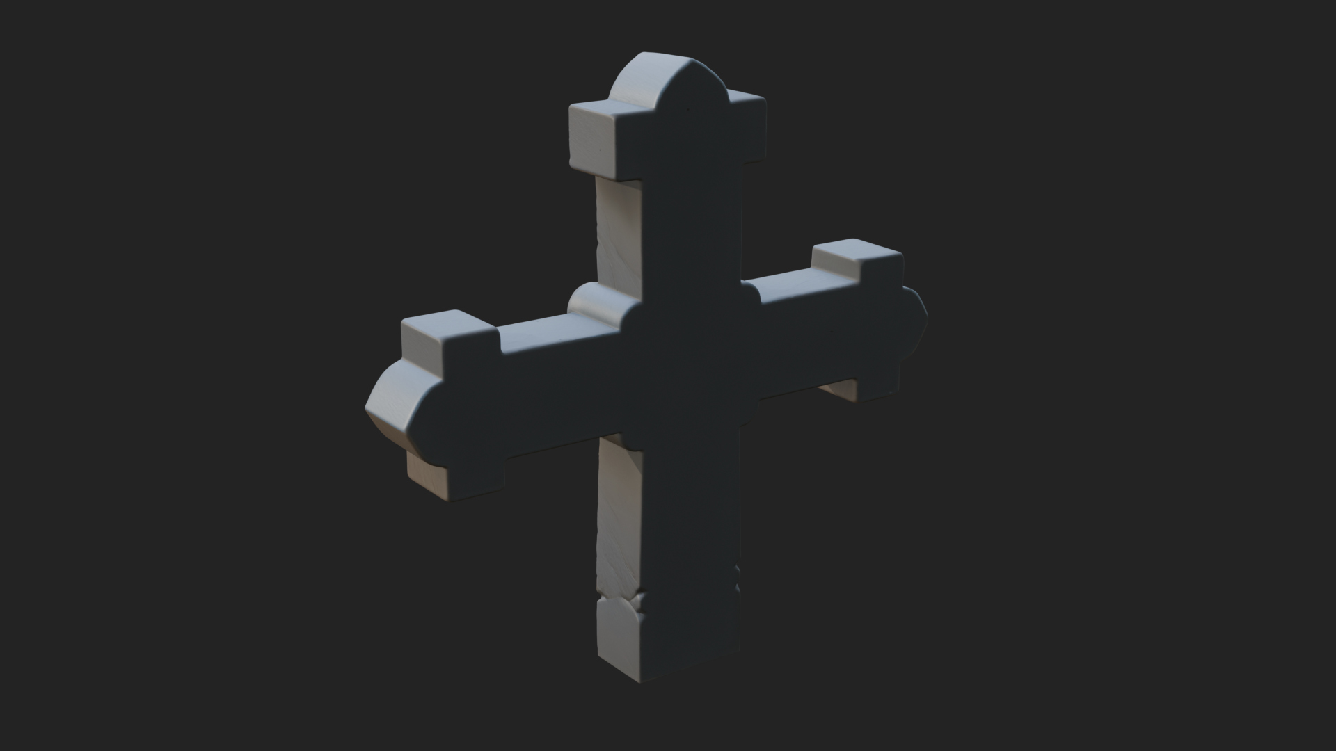 Carved Relief Wall Cross Design 233 3D Print Model 3D Model